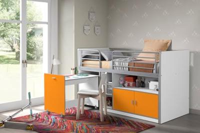 Vipack halfhoogslaper Bonny - oranje - 121x96x207 cm - Leen Bakker