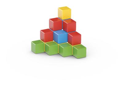 Magnetische blokken - GEOMAG - Creatieve set - 16 stuks - Educatief - Gerecycled plastic - Vanaf 12 maanden - thumbnail