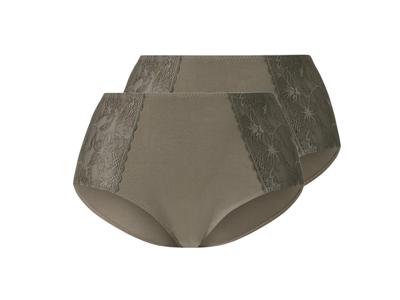 esmara 2 Dames onderbroeken - plus size (Kaki, XL (48/50))