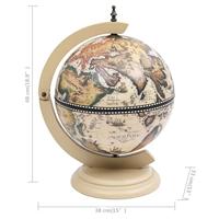 Globebar tafelmodel eucalyptushout wit - thumbnail