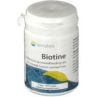 Springfield Biotine (vitamine B8) 8 mg 30 Vegetarische capsules