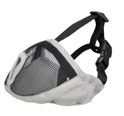 TRIXIE MUILKORF VOOR RASSEN MET PLATTE NEUS POLYESTER GRIJS S-M 40 CM 2 ST