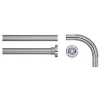 Douchegordijnstangset Seallux diameter 28 mm 90x90 cm Chroom - thumbnail