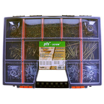 pgb-Europe PGB-FASTENERS | Assortimentsdoos met spaanplaatschroeven 1450 dlg ASS014001145001