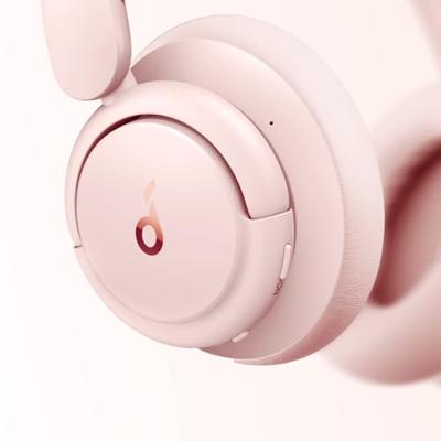 Soundcore by Anker Q30 Bluetooth-hoofdtelefoon, hybride actieve geluidsisolatie, individuele modi, Hi-Res geluid, EQ in app, 40h batterij, comfortabele grip, verbinding van 2 apparaten (roze)