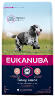 EUKANUBA premium hondenvoer met kip voor middelgrote rassen - droogvoer voor senior honden, 3 kg - thumbnail