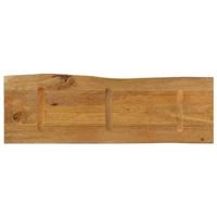 Tafelblad met natuurlijke rand 120x40x2,5 cm massief mangohout - thumbnail
