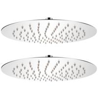 VidaXL Regendouchekop 2 st rond 25 cm roestvrij staal - thumbnail