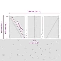 VidaXL Afrasteringspaal zilver 10 x 1 m (13 mm gaas) staal - thumbnail