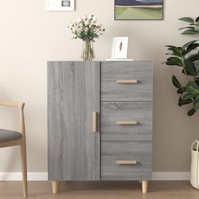 Dressoir 69,5x34x90 cm bewerkt hout grijs sonoma eikenkleurig Dressoir 69,5x34x90 cm bewerkt hout grijs sonoma eikenkleurig