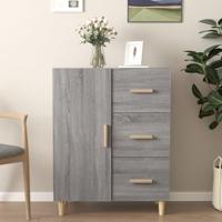 Dressoir 69,5x34x90 cm bewerkt hout grijs sonoma eikenkleurig - thumbnail