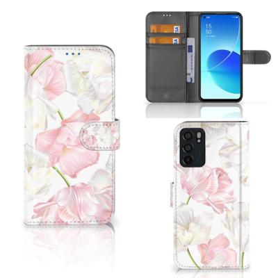 OPPO Reno6 5G Hoesje Lovely Flowers OPPO Reno6 5G Hoesje Lovely Flowers