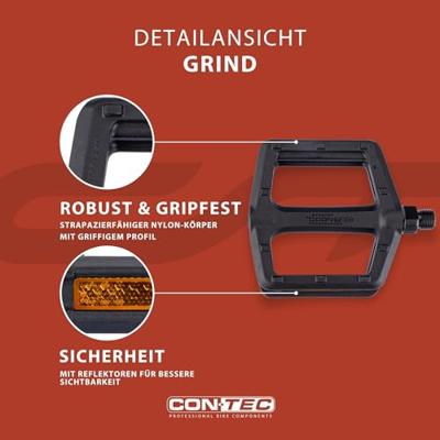 CONTEC pedaal "grind" ct pedals grind mtb/urban nylon black
