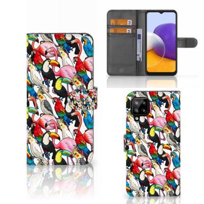 Samsung Galaxy A22 4G | M22 | Telefoonhoesje | Met pasjeshouder | Birds Samsung Galaxy A22 4G | M22 | Telefoonhoesje | Met pasjeshouder | Birds