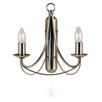 Searchlight Antieke wandlampMaypole - 6342-2AB - thumbnail