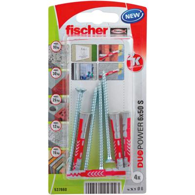 Fischer 537660 DuoPower 6 x 50 S K NV Deuvelset 50 mm 6 mm 1 set(s) Fischer 537660 DuoPower 6 x 50 S K NV Deuvelset 50 mm 6 mm 1 set(s)