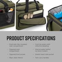 Atlantis BG290 Recycled Large Cooler Shoulder Bag - Military-Green - 40 x 26 x 28 cm - thumbnail
