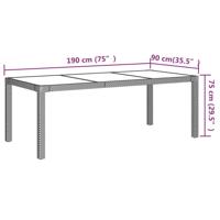 7-delige Tuinset met kussens poly rattan zwart - thumbnail
