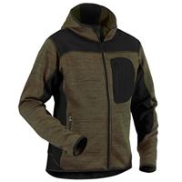 Blåkläder Gebreid vest met softshell 49302117 | Army Groen/Zwart | Maat S - 7330509411421 - thumbnail
