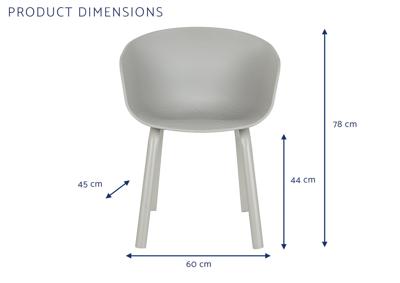 Keukenstoel DKD Home Decor Lichtgrijs 56 x 58 x 78 cm 60 x 55 x 78 cm