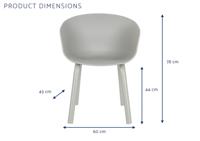 Keukenstoel DKD Home Decor Lichtgrijs 56 x 58 x 78 cm 60 x 55 x 78 cm - thumbnail