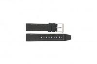 Festina horlogeband F16183/40 Leder Zwart 22mm + wit stiksel - thumbnail