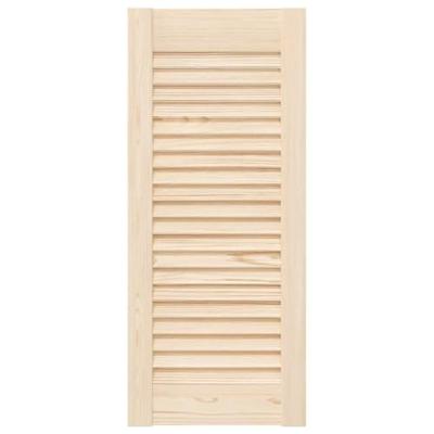 VidaXL Kastdeur met lamellen 69x29,5 cm massief grenenhout