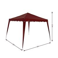 Vouwbare Partytent Capri 3x3m Wijnrood - thumbnail