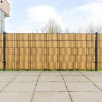 Balkonschermen 10 st 255x19 cm poly rattan lichtbruin - thumbnail