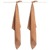 Jollein hydrofiel multidoek large 115x115cm - set van 2 Spot caramel - thumbnail