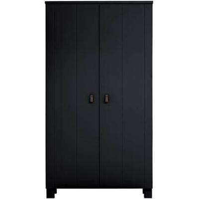 WOOOD Kledingkast 'Ties' 2 deuren, kleur Zwart
