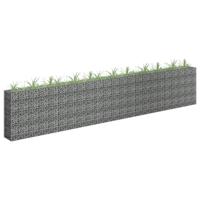 Gabion plantenbak verhoogd 450x30x90 cm gegalvaniseerd staal - thumbnail