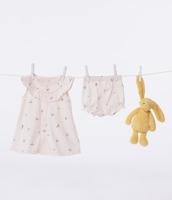 Babyjurk + bloomer met fruitprint PETIT BATEAU rouge - thumbnail