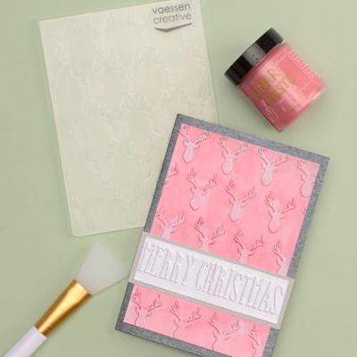 Vaessen Creative • embossing folder hertenkoppen
