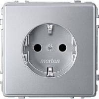 Merten MEG2300-7260 Wandcontactdoos AquaDesign Aluminium 1 stuk(s) - thumbnail