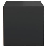 Opbergbox met lade 40,5x40x40 cm bewerkt hout zwart - thumbnail
