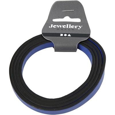 Creativ Company Band van imitatie leer, b: 10 mm, dikte 3 mm, blauw, 1 m/ 1 doos