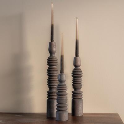 By-Boo Kaarshouder 'Totem' Set van 3 stuks, kleur Bruin By-Boo Kaarshouder 'Totem' Set van 3 stuks, kleur Bruin