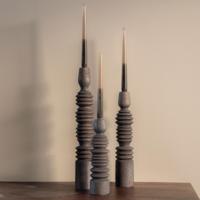 By-Boo Kaarshouder 'Totem' Set van 3 stuks, kleur Bruin - thumbnail