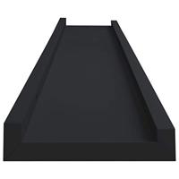 VidaXL Fotoplanken 2 st 80x9x3 cm mdf zwart - thumbnail