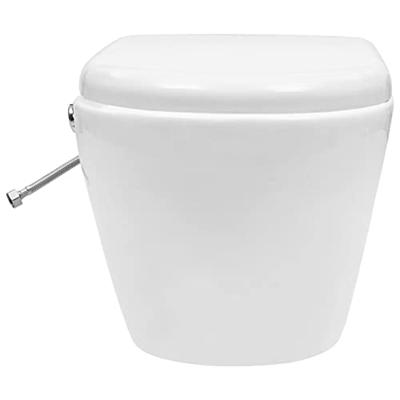 Hangend toilet randloos met bidetfunctie keramiek wit
