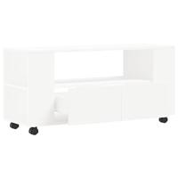 Tv-meubel 102x34,5x43 cm bewerkt hout wit - thumbnail