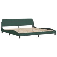 Bedframe zonder matras 200x200 cm fluweel donkergroen - thumbnail