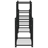 Bloemenstandaard 83x25x60 cm ijzer zwart - thumbnail