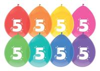 Ballonnen 5 Jaar Kleurenmix - thumbnail
