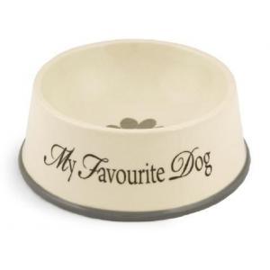 Designed By Lotte - Hondenvoerbak - Creme Grijs - 22X8,5 Cm