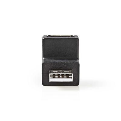 USB-A Adapter | USB 2.0 | USB-A Male | USB-A Female | 480 Mbps | Rond | Vernikkeld | PVC | Zwart | Envelop - thumbnail