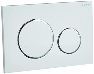 Geberit Sigma 20 bedieningspaneel glans wit/chroom voor Sigma reservoirs 8cm (UP720) en 12cm (UP320)
