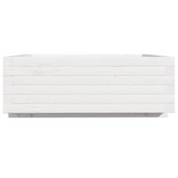 Plantenbak 70x70x26,5 cm massief grenenhout wit - thumbnail
