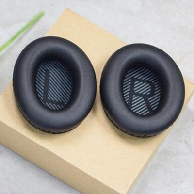 1 paar zachte Oorkap hoofdtelefoon jas met LR katoen voor BOSE QC2/QC15/AE2/QC25 (zwart)